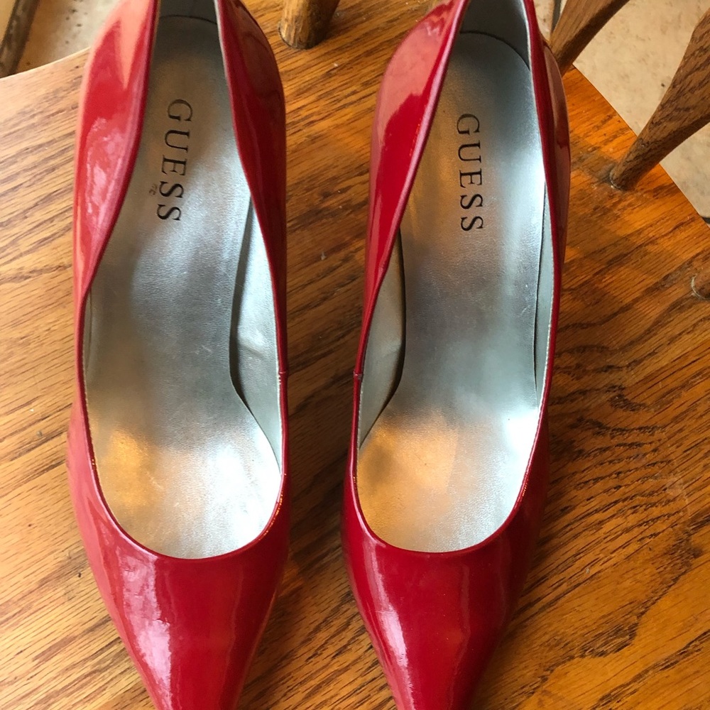 Guess Red Patent Leather Shoes.